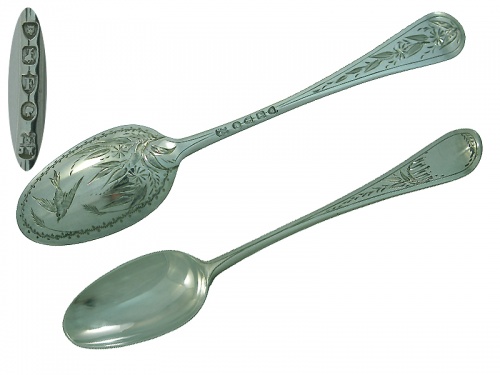 Victorian Silver Aesthetic Movement Spoons 1881